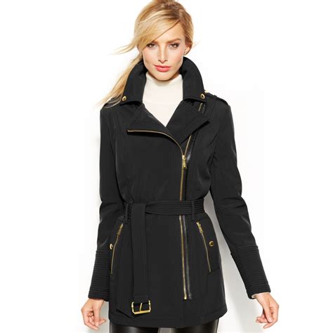 michael kors black coat m824364t47 black|Michael Kors ladies jackets.